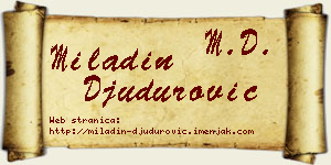 Miladin Đudurović vizit kartica
